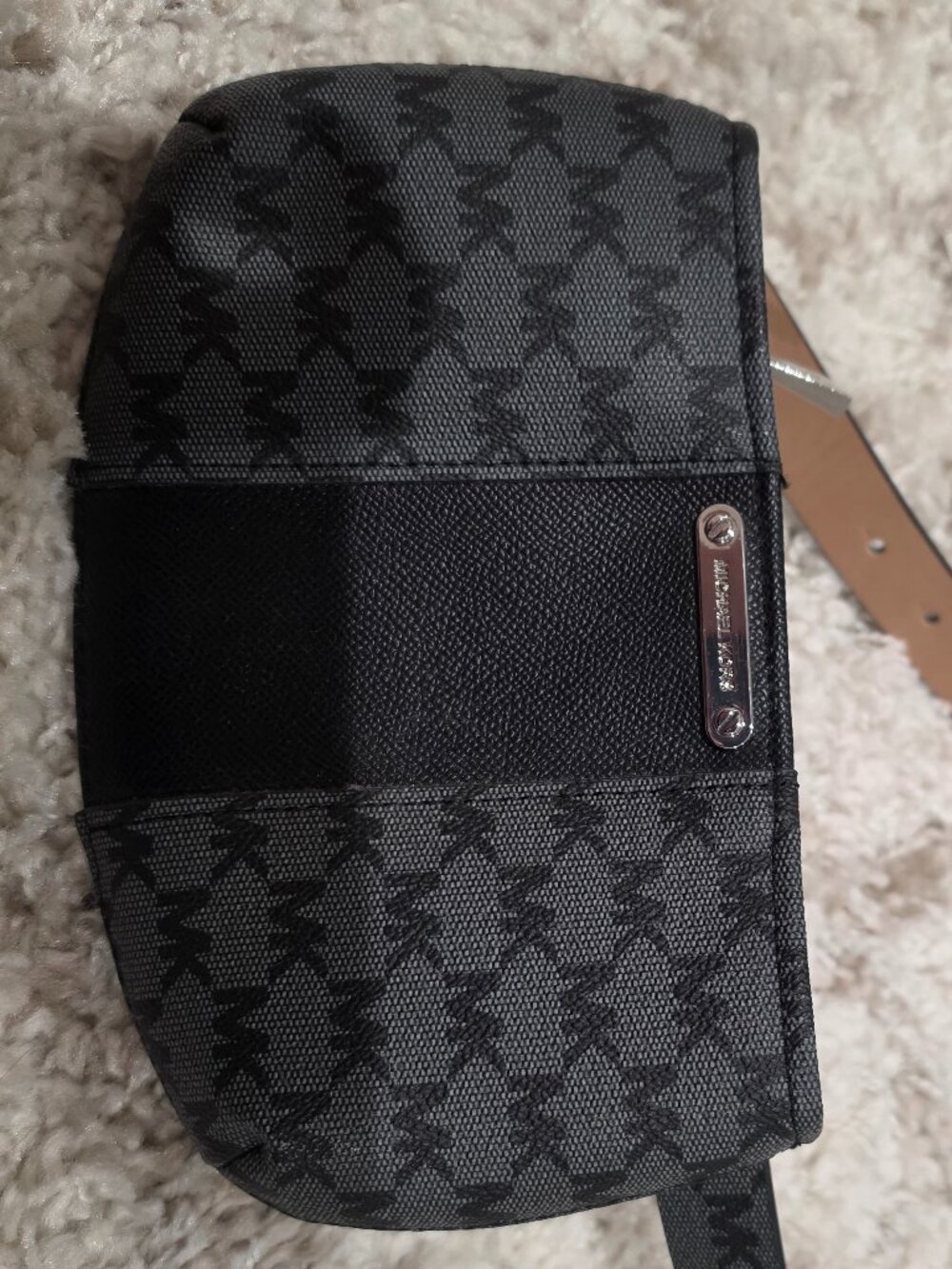 Michael Kors Black and Grey Logo Belt Bag Never used